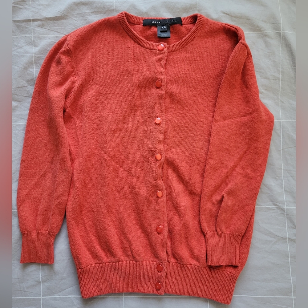 Vintage Marc Jacobs 3/4 Cherry Red Cardigan